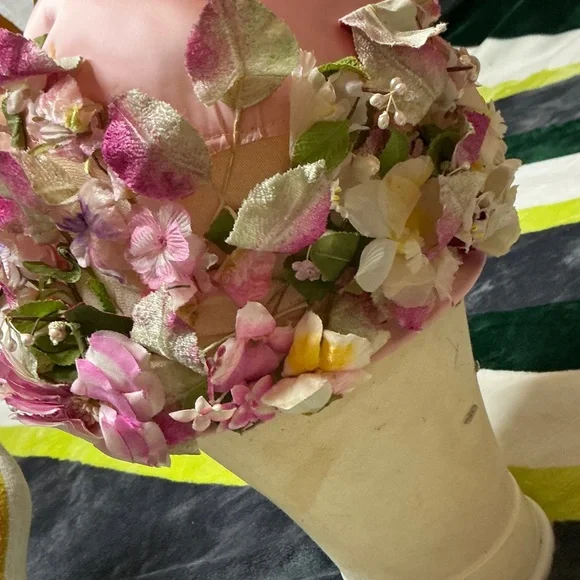 Vintage 1950’s Christian Dior Pink Floral Hat - Picture 3 of 14